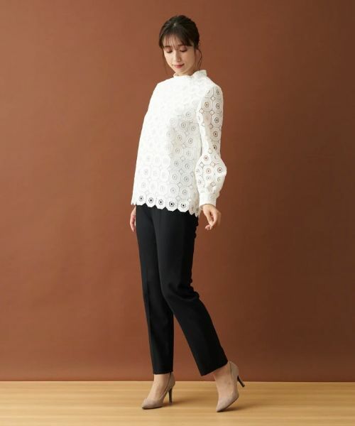 Leilian / レリアン シャツ・ブラウス | 幾何学柄レースブラウス | 詳細3