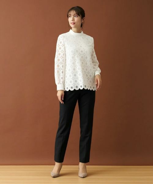 Leilian / レリアン シャツ・ブラウス | 幾何学柄レースブラウス | 詳細4