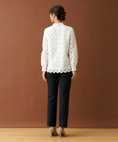 Leilian / レリアン シャツ・ブラウス | 幾何学柄レースブラウス | 詳細7