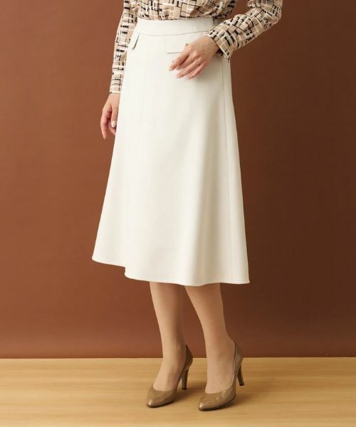 Leilian / レリアン ミニ・ひざ丈スカート | 二重織りフレアスカート | 詳細16