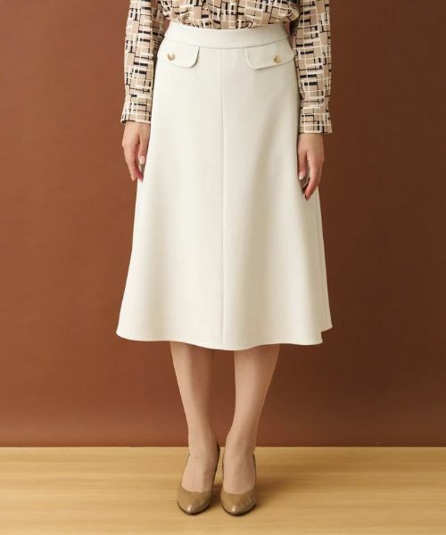 Leilian / レリアン ミニ・ひざ丈スカート | 二重織りフレアスカート | 詳細18