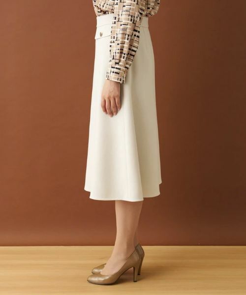 Leilian / レリアン ミニ・ひざ丈スカート | 二重織りフレアスカート | 詳細19