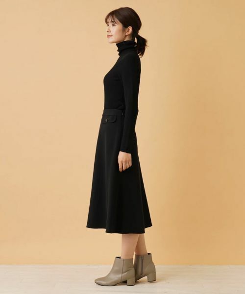 Leilian / レリアン ミニ・ひざ丈スカート | 二重織りフレアスカート | 詳細2