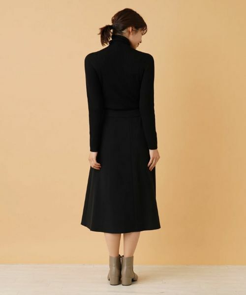 Leilian / レリアン ミニ・ひざ丈スカート | 二重織りフレアスカート | 詳細3