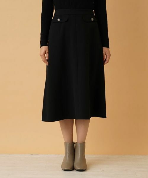 Leilian / レリアン ミニ・ひざ丈スカート | 二重織りフレアスカート | 詳細4