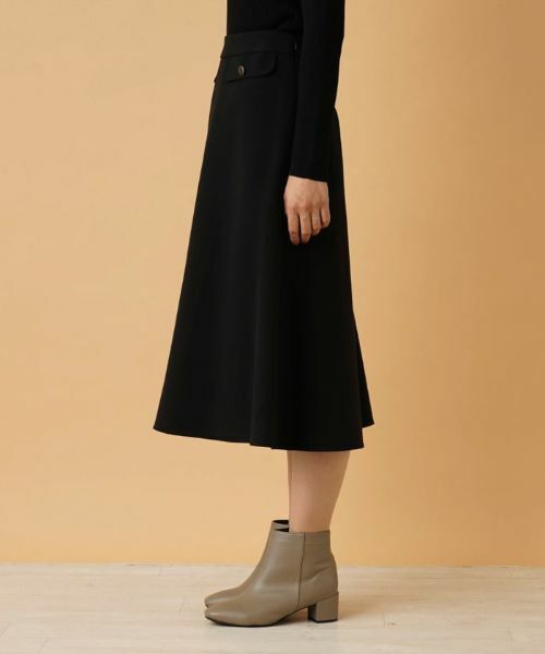 Leilian / レリアン ミニ・ひざ丈スカート | 二重織りフレアスカート | 詳細5