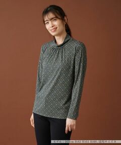 Leilian / レリアン カットソー | プリントハイネックカットソー【ROCHAS Premiere】