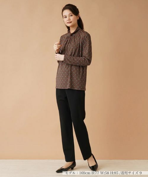 Leilian / レリアン カットソー | プリントハイネックカットソー【ROCHAS Premiere】 | 詳細1