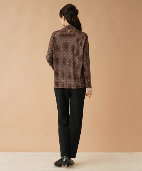 Leilian / レリアン カットソー | プリントハイネックカットソー【ROCHAS Premiere】 | 詳細3