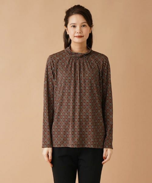 Leilian / レリアン カットソー | プリントハイネックカットソー【ROCHAS Premiere】 | 詳細4