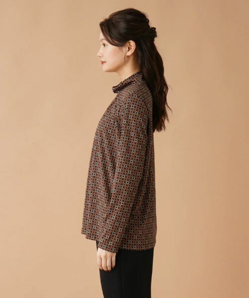 Leilian / レリアン カットソー | プリントハイネックカットソー【ROCHAS Premiere】 | 詳細5