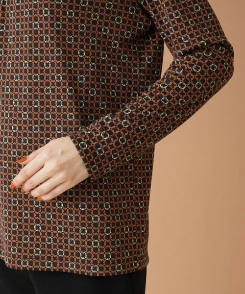 Leilian / レリアン カットソー | プリントハイネックカットソー【ROCHAS Premiere】 | 詳細9