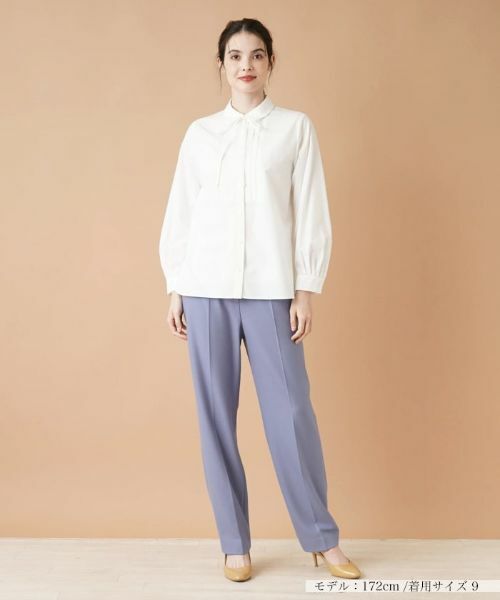 Leilian / レリアン シャツ・ブラウス | ピンタック切替ボウタイブラウス【ROCHAS Premiere】 | 詳細1