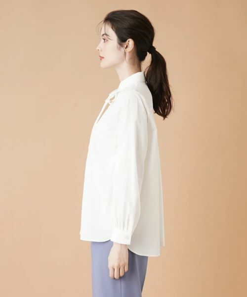 Leilian / レリアン シャツ・ブラウス | ピンタック切替ボウタイブラウス【ROCHAS Premiere】 | 詳細5