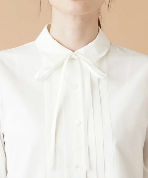 Leilian / レリアン シャツ・ブラウス | ピンタック切替ボウタイブラウス【ROCHAS Premiere】 | 詳細7