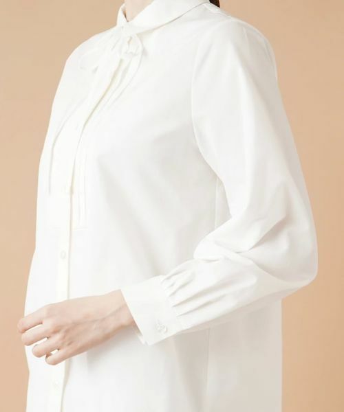 Leilian / レリアン シャツ・ブラウス | ピンタック切替ボウタイブラウス【ROCHAS Premiere】 | 詳細9