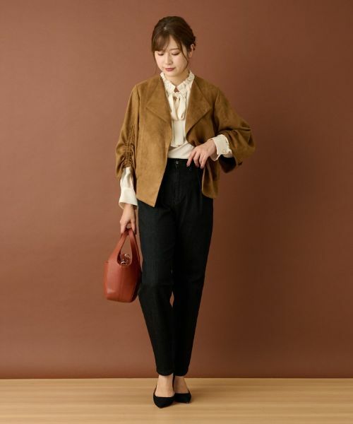 Leilian / レリアン テーラードジャケット | フェイクスエードジャケット | 詳細1