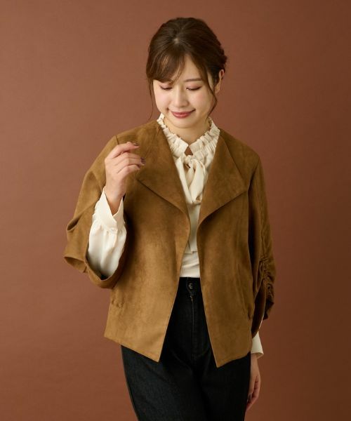 Leilian / レリアン テーラードジャケット | フェイクスエードジャケット | 詳細11