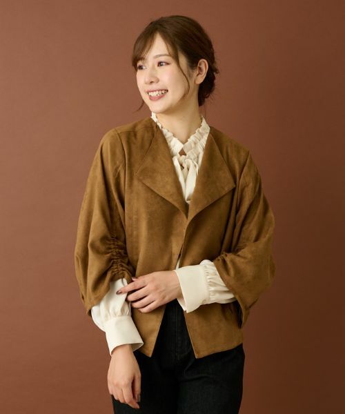 Leilian / レリアン テーラードジャケット | フェイクスエードジャケット | 詳細13