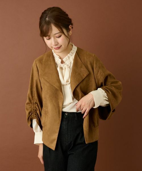 Leilian / レリアン テーラードジャケット | フェイクスエードジャケット | 詳細14