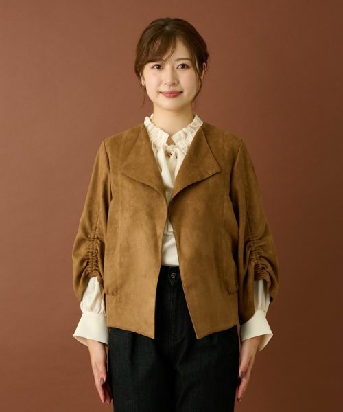 Leilian / レリアン テーラードジャケット | フェイクスエードジャケット | 詳細15