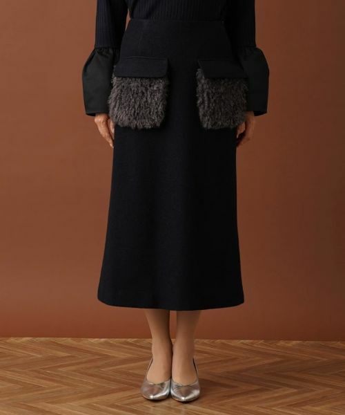 Leilian / レリアン ミニ・ひざ丈スカート | ボアポケットミモレスカート | 詳細4