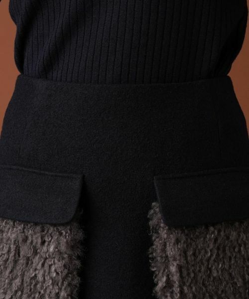 Leilian / レリアン ミニ・ひざ丈スカート | ボアポケットミモレスカート | 詳細8