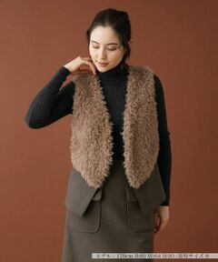 Leilian / レリアン テーラードジャケット | ボア切替ベスト