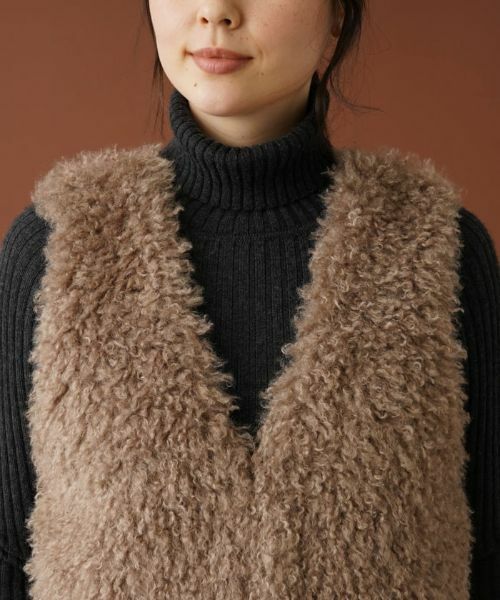 Leilian / レリアン テーラードジャケット | ボア切替ベスト | 詳細10