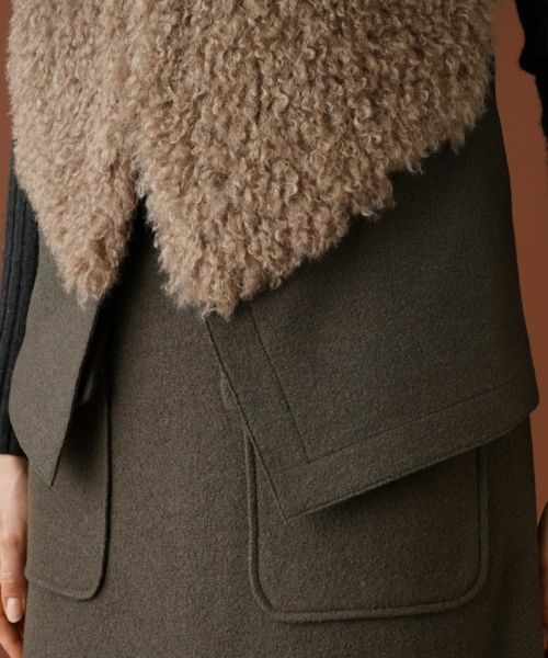 Leilian / レリアン テーラードジャケット | ボア切替ベスト | 詳細14