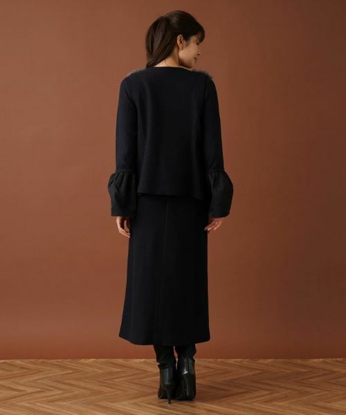 Leilian / レリアン テーラードジャケット | ボア切替ベスト | 詳細3