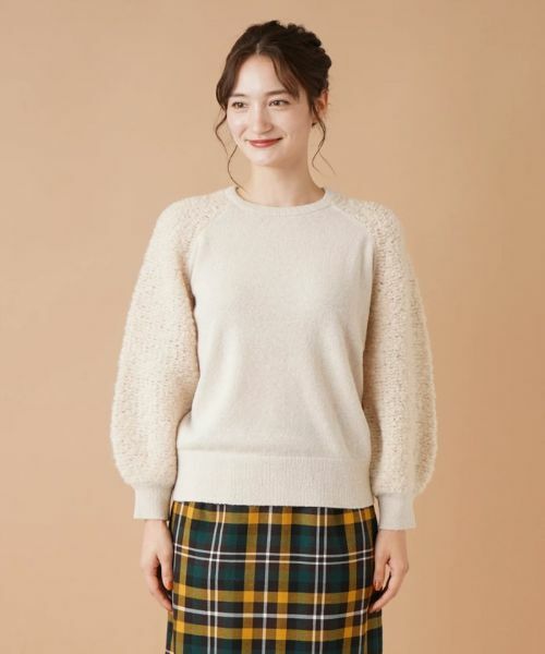 Leilian / レリアン ニット・セーター | 切替ラグランニット | 詳細7