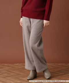 Leilian / レリアン その他パンツ | 【あったか素材】セミワイドウエストゴムパンツ
