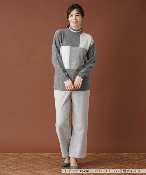 Leilian / レリアン その他パンツ | 【あったか素材】セミワイドウエストゴムパンツ | 詳細1