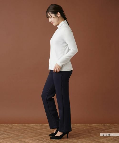 Leilian / レリアン その他パンツ | 【あったか素材】洗えるウエストゴムストレートパンツ | 詳細2