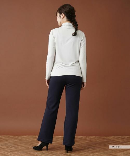 Leilian / レリアン その他パンツ | 【あったか素材】洗えるウエストゴムストレートパンツ | 詳細3