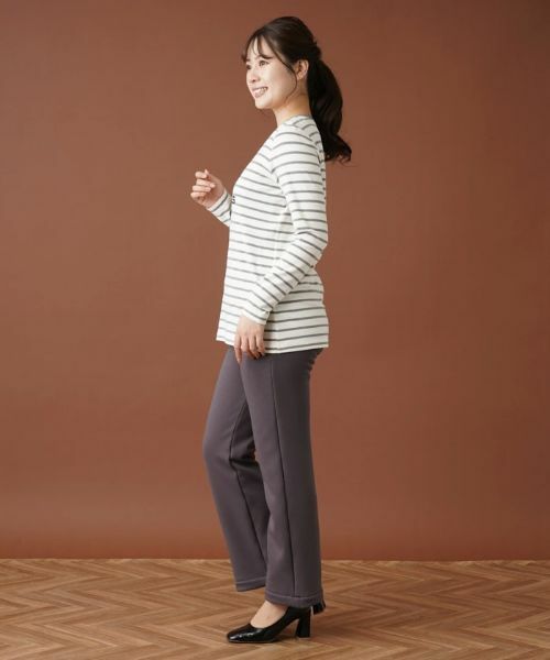 Leilian / レリアン その他パンツ | 【あったか素材】洗えるウエストゴムストレートパンツ | 詳細5