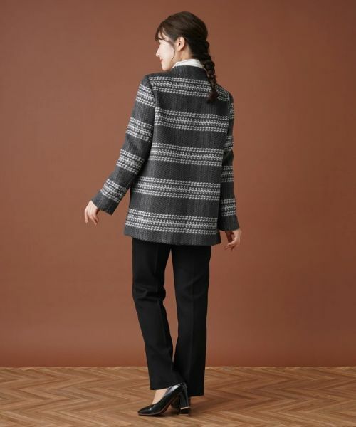 Leilian / レリアン その他アウター | チェックノーカラーコート【ROCHAS Premiere】 | 詳細3