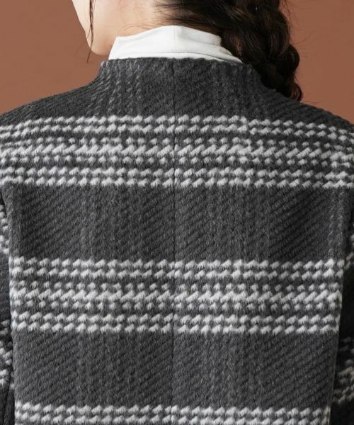 Leilian / レリアン その他アウター | チェックノーカラーコート【ROCHAS Premiere】 | 詳細9