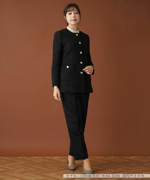 Leilian / レリアン テーラードジャケット | ラメノーカラージャケット【ROCHAS Premiere】 | 詳細13