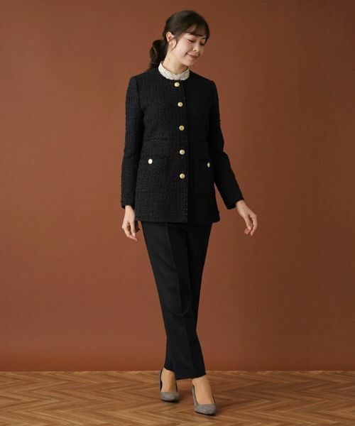 Leilian / レリアン テーラードジャケット | ラメノーカラージャケット【ROCHAS Premiere】 | 詳細14
