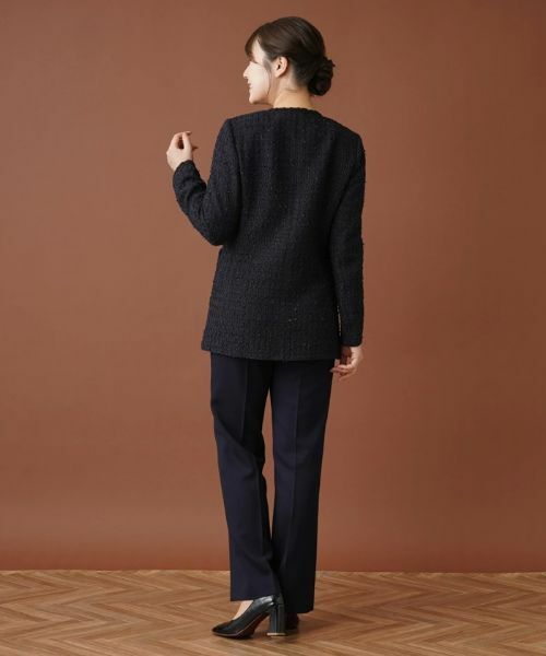 Leilian / レリアン テーラードジャケット | ラメノーカラージャケット【ROCHAS Premiere】 | 詳細3