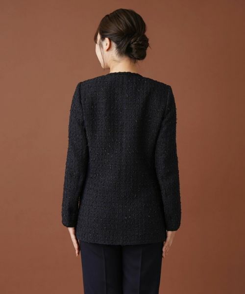 Leilian / レリアン テーラードジャケット | ラメノーカラージャケット【ROCHAS Premiere】 | 詳細6