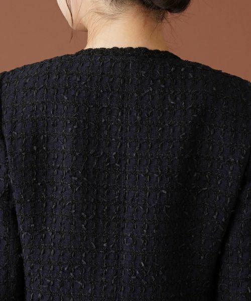 Leilian / レリアン テーラードジャケット | ラメノーカラージャケット【ROCHAS Premiere】 | 詳細8