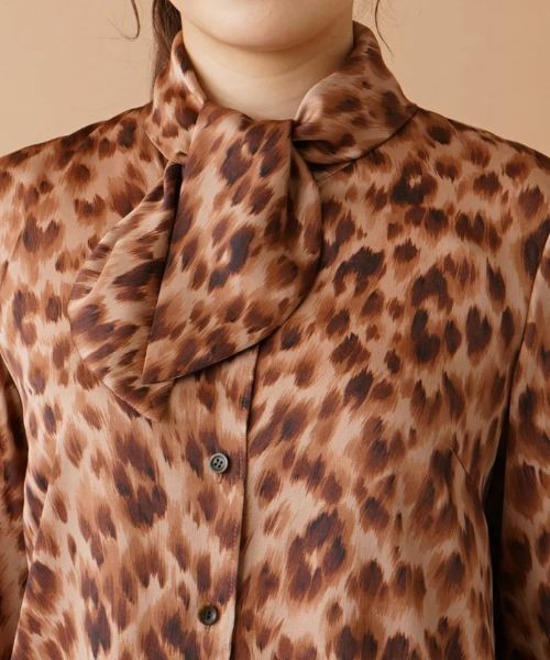 Leilian / レリアン シャツ・ブラウス | レオパード柄ボウタイブラウス | 詳細10