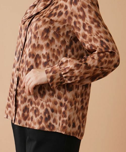 Leilian / レリアン シャツ・ブラウス | レオパード柄ボウタイブラウス | 詳細12