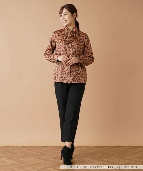 Leilian / レリアン シャツ・ブラウス | レオパード柄ボウタイブラウス | 詳細4