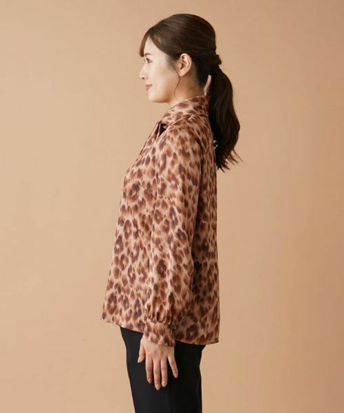 Leilian / レリアン シャツ・ブラウス | レオパード柄ボウタイブラウス | 詳細8