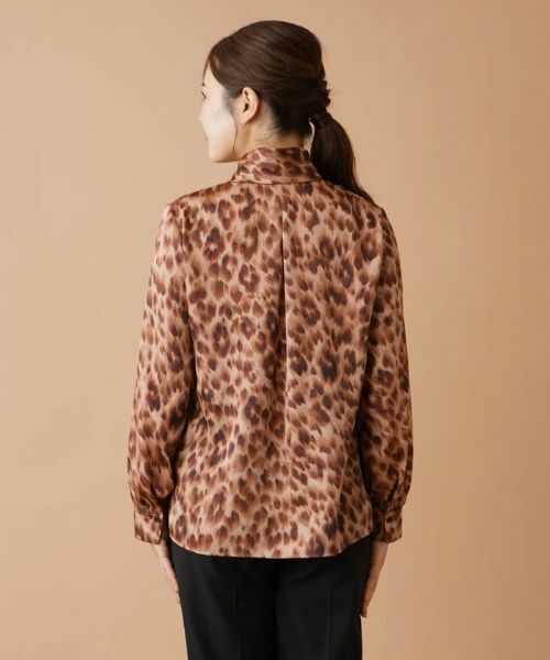 Leilian / レリアン シャツ・ブラウス | レオパード柄ボウタイブラウス | 詳細9