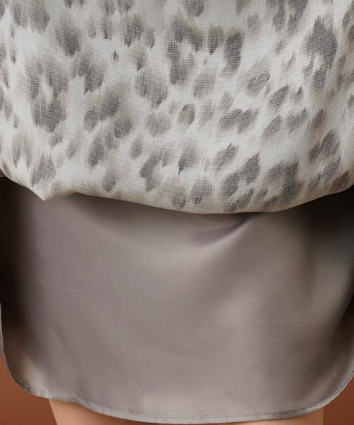 Leilian / レリアン ミニ・ひざ丈スカート | レオパード柄フレアスカート | 詳細10